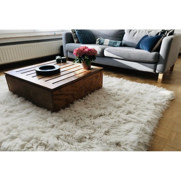 BRAND NEW 6x9 FLOKATI RUG | LONG 4" ORGANIC WOOL PILE | LIKE WALKING ON A CLOUD - Picture 3 of 6